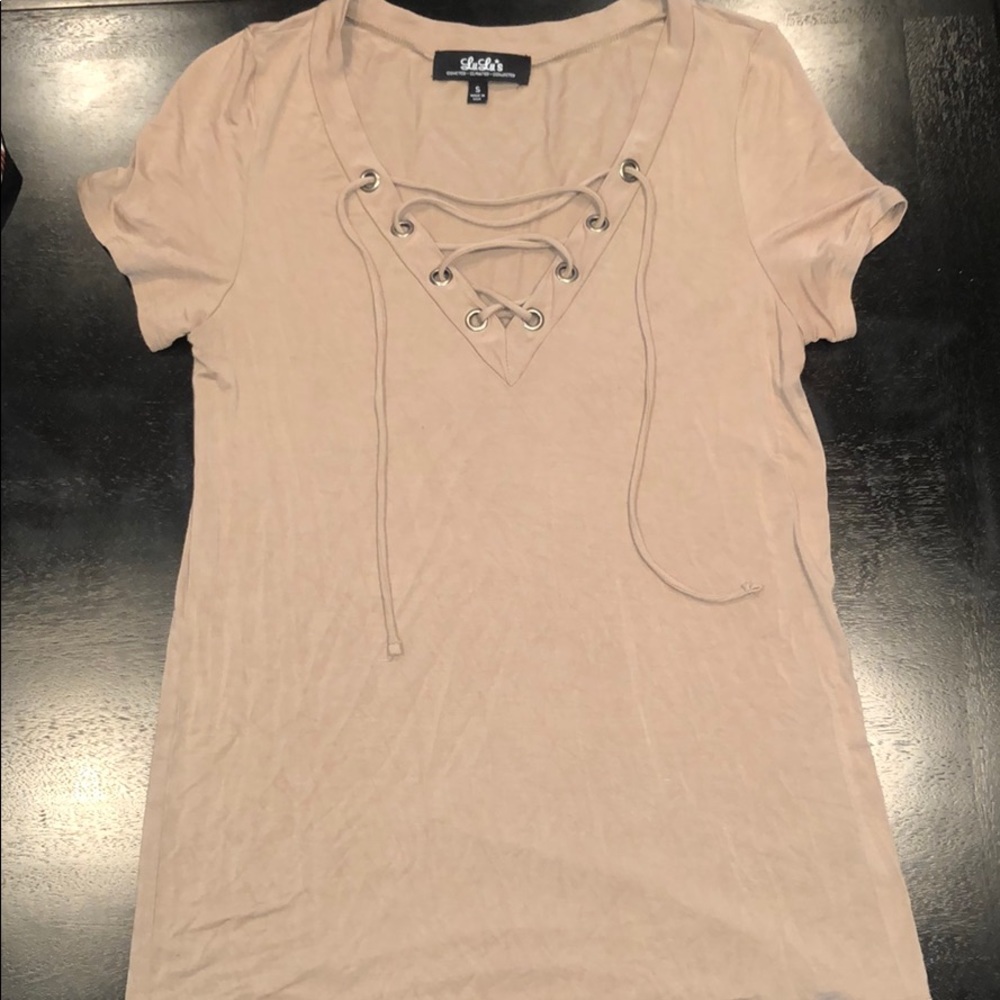 Lulus shirt light brown